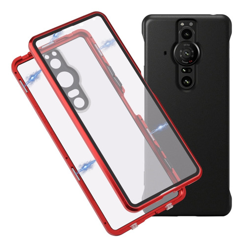 Funda De Teléfono Magnética Hd Roja Para Sony Xperia Pro-i