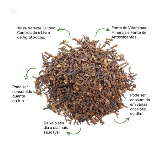 Kit 4 Pct Chá Cravo Da Índia Flor Syzygium Aromaticum L 100g