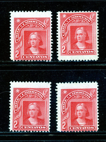 Sellos Postales De Chile. Colón. Serie Peso Bronce, 1904-09.