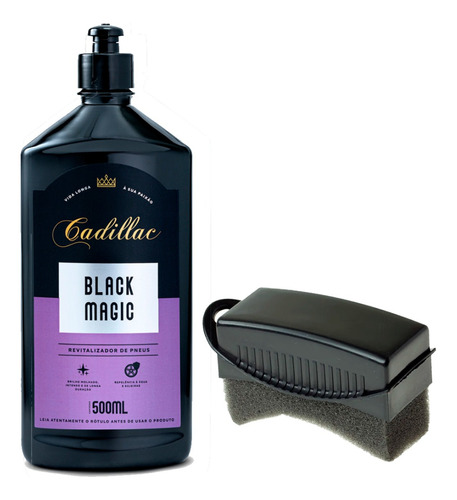 Pneu Pretinho Longa Duração Black Magic Cadillac + Aplicador