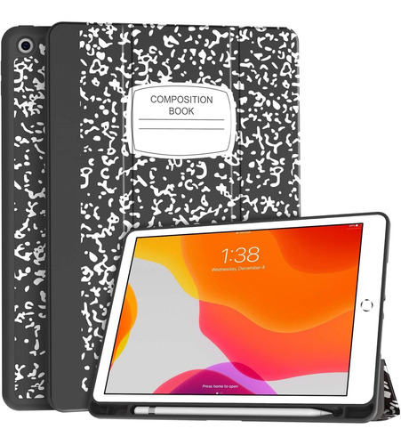 Funda iPad 8gen 2020/ 7gen 2019 Soke Diseno Cuaderno Negro