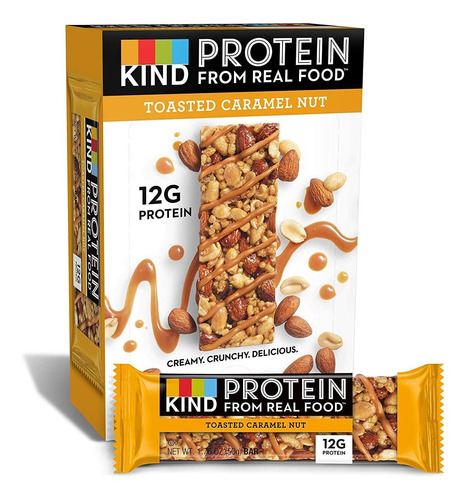 Kind Barras De Proteínas, Nueces De Caramelo Tostadas, Sin G