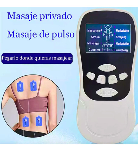 Electroestimulador Muscular Masajeador 8 Modos 15 Niveles