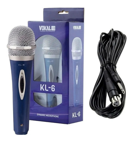Microfone Profissional Voz Karaoke Qualidade Kl6 Com Fio 