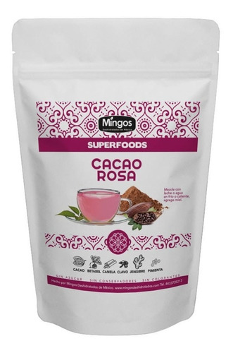 Imagen 1 de 6 de Súper Foods Cacao Rosa, 250g.