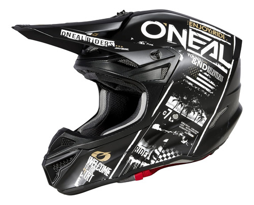 Casco Para Moto O'neal 5 Srs Helme Color Negro Tallal625