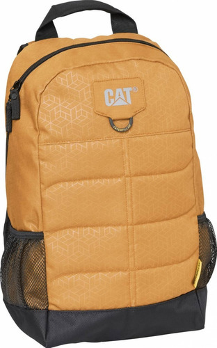 Mochila Cat Caterpillar Benji Backpack Color Yellow Diseño de la tela Tramado