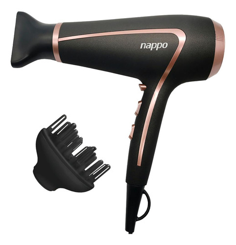 Secador De Pelo Nappo 2200w Tourmaline Ion + Accesorios Loi