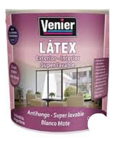 Latex Interior Exterior 12 Kg Lavable Antihongos Venier