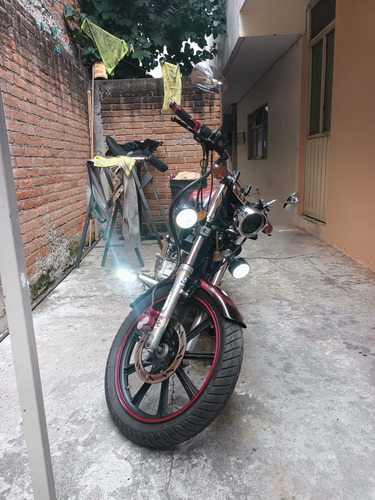 Honda Cargo 125cc 2007 Modificada Color Negro Con Flamas Roj
