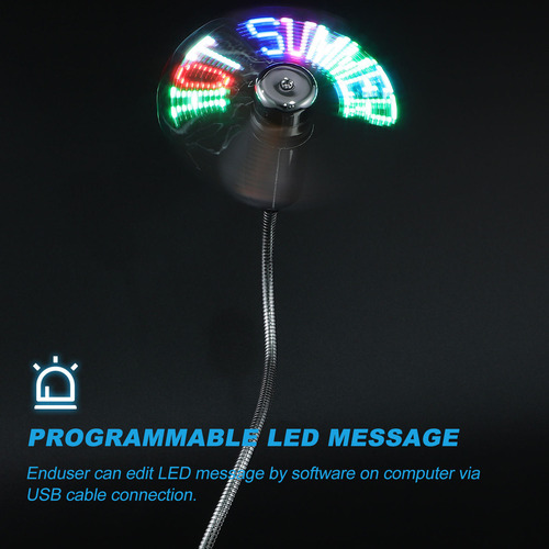 Ventilador Led Led Flexible Con Flash De Refrigeración, Tama
