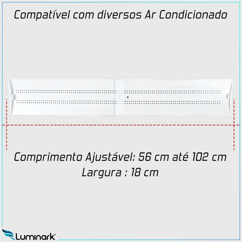 Imagem 7 de 9 de Direcionador Vento Ar Condicionado Defletor 7000 À 18000 Btu