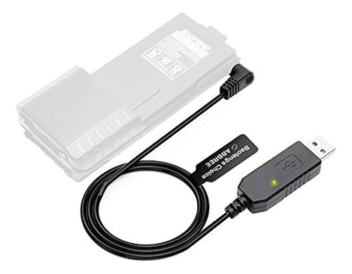 Baofeng 25mm Cable Usb Cargador Con Luz Indicadora Para Baof