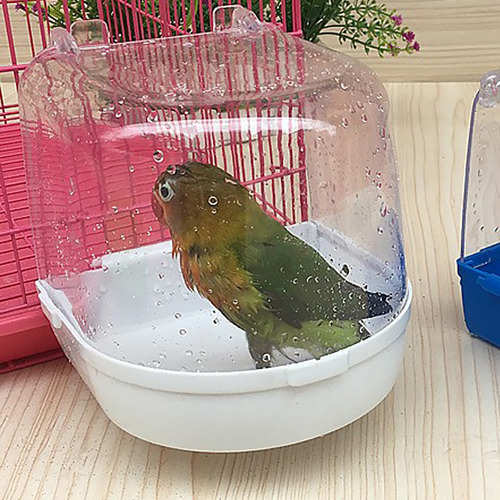 2pcs Plástico Cockatiel Parrot Bird Cage Bath Blanco 13 X 