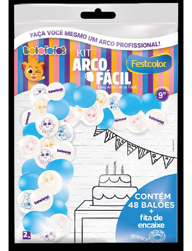 Balão Bexiga Bolofofos Kit Arco Fácil Decoração Aniversário