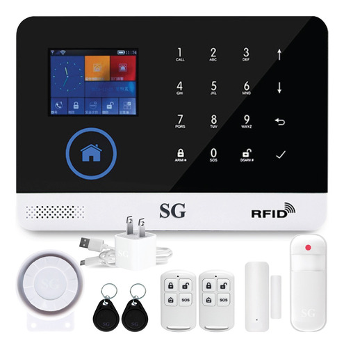 Alarma Touch Wifi Gsm Sensores Plus Inalambrica Control App Internet Alerta Celular Seguridad Casa Negocio Vecinal 