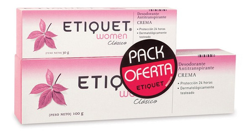 Pack Desodorate Mujer Etiquet 100g + 30g