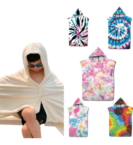 Toalla De Playa Para Niños, Bata De Baño, Poncho Con Capucha
