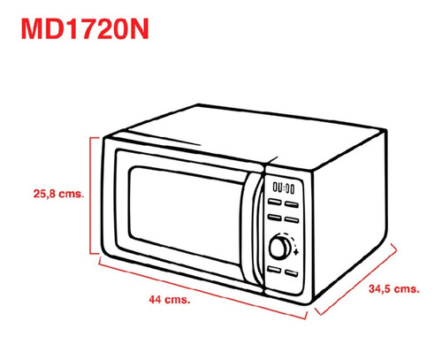 Microondas Atma Easy Cook MD1720N 700w Blanco 20L 220V