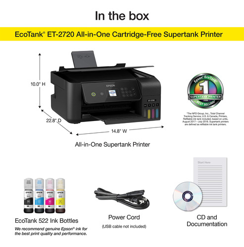 Printer Epson Ecotank Et-2720 Wireless Color All-in-one