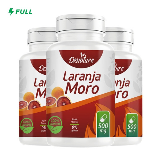 Imagem 1 de 5 de 3x Morosil Laranja Moro Emagrecedor 500mg 100 Cáps Denature