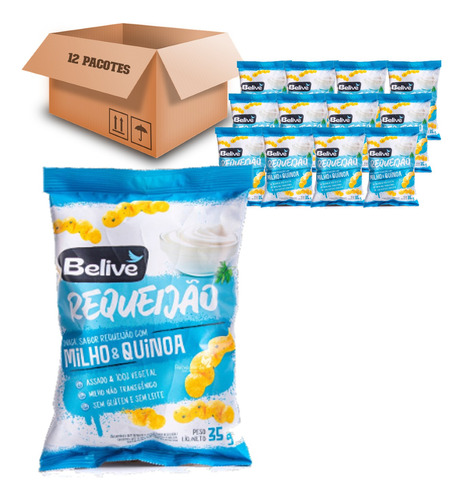 10x Snack De Milho Belive Requeijão Sem Glúten 35g