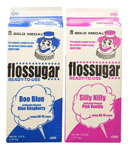 Cotton Candy Floss Sugar - 2 Unidades De Algodón De Azúcar (