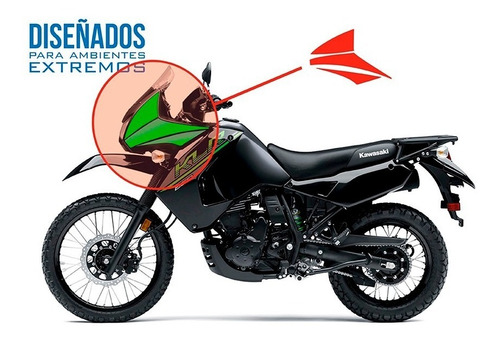 Imagen 2 de 8 de Etiqueta Reflectiva Klr 650 Careta 6 Pza Kawasaki Designpro