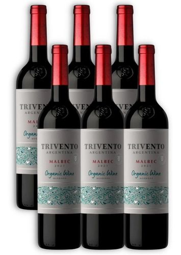 Vino Trivento Argentina Wine Orgánico Malbec Caja X6u 750ml