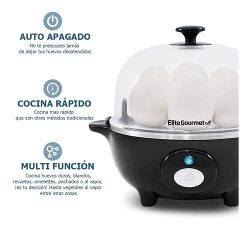 Imagen 8 de 10 de Cocedor De Huevos Automático Huevera Elite 7 Huevos Cocina
