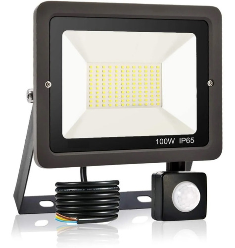 Reflector Led 100w Sensor De Movimiento Luz Blanca Unilux