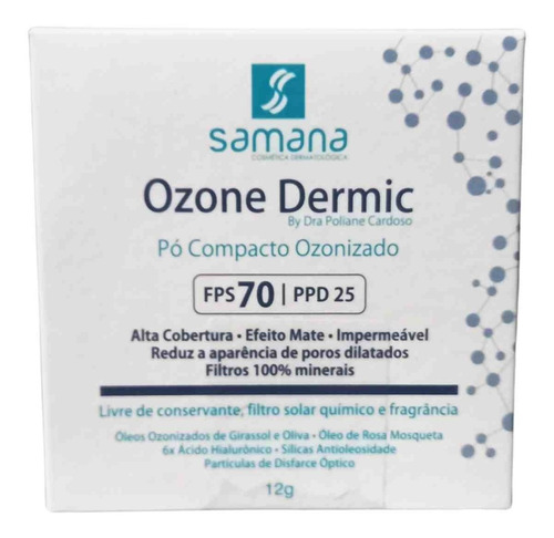 Samana Ozone Dermic Pó Compacto Fps70 Bege 12g 