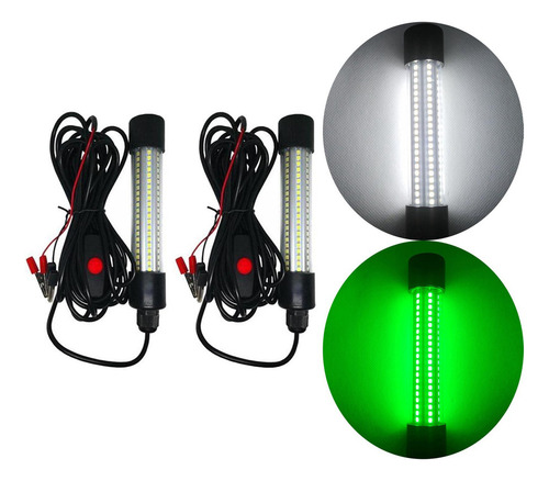 // 2 Uds 12v Led Sumergible Pesca Submarina Luz Calamar