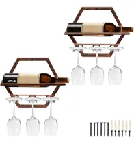 Comprar Repisa Porta Copas Para Vino Colgante Copero Bar Soporte