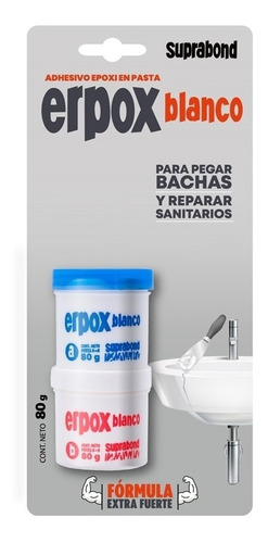 Adhesivo Epoxi Suprabond Erpox Acero Máxima Soldadura 105gr