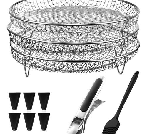 3 Peças Air Fryer Racks Acessórios Para Redondo
