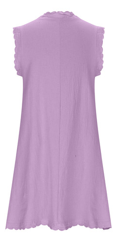 Vestido De Mujer De Verano Para Playa, Color Camiseta Sin Ma