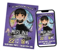Comprar Kit Imprimible Merlina Adams Clipart Editable Power Point