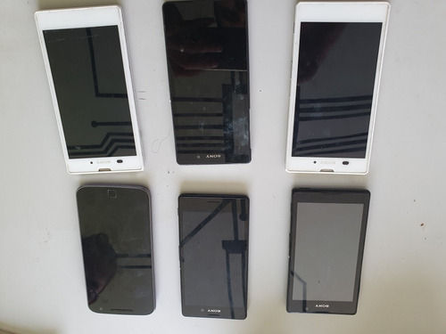 Lote De 6 Celulares Sony E Morotola Leia A Descrição.
