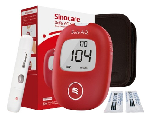 Medidor De Glicemia Sinocare Aq Safe +50 Tiras+50lancetas