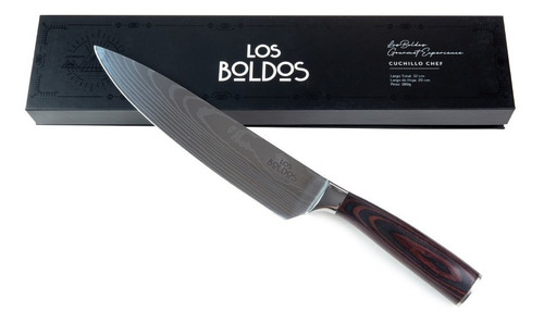 Cuchillo Chef - Los Boldos - 32 Cm Largo. Peso Total 180g Color Acero