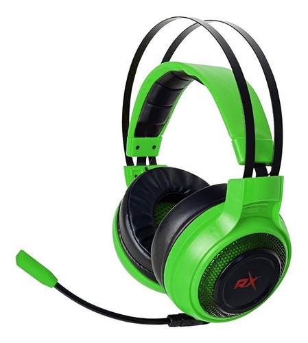 Audífonos Micrófono Gamer Pro Verde Reptilex 03-rx0027g