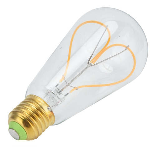 Bombilla Love Peach Con Filamento Led Transparente En Forma