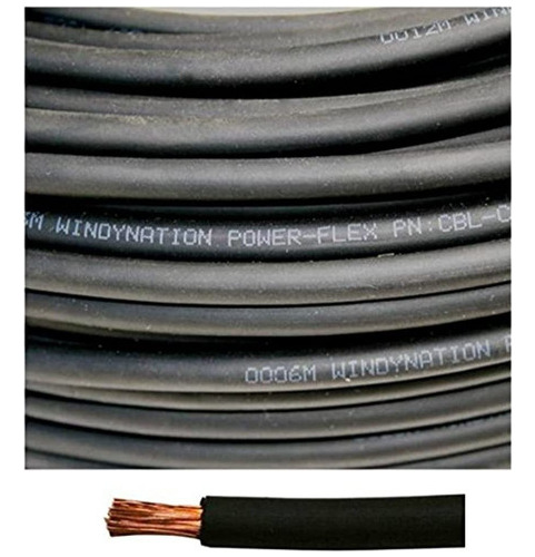 2 Calibre 2 Awg 10 Pies Bateria De Soldadura Negra Cable De