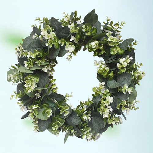 2 X 15.75 Polegadas Folha De Eucalipto Verde Artificial De