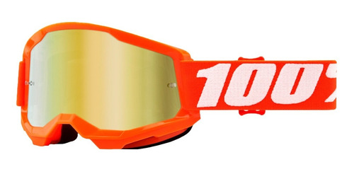 Óculos 100% Strata 2 Espelhado Orange Laranja Novo