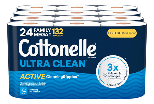 Papel Higienico Cottonelle Ultra Clean Con Limpieza Activ...
