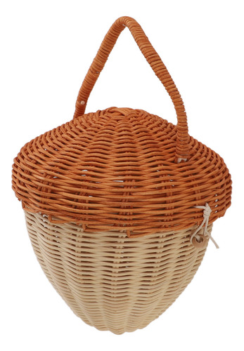 Cesta Decorativa De Ratán Con Forma De Hongo
