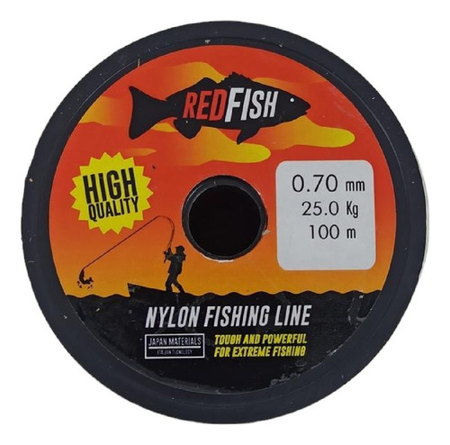 Tanza Pesca Rollo 100mts Red Fish 0.70mm