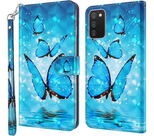 Para Galaxy A03s Case 3d Full Stylish Avanzado Cartera Avanz